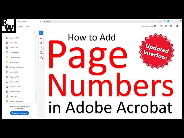 How to Add Page Numbers in Adobe Acrobat (UPDATED Interface)