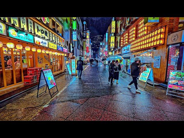 Tokyo Heavy Rain Mini Night Walk in Shinjuku, Japan • 4K HDR