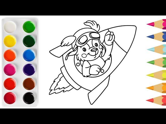 Rocket Bear | Drawing Cartoons | Kids Art Videos