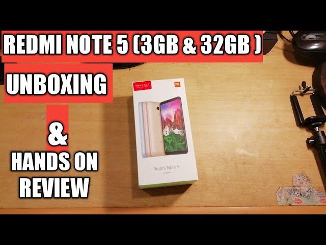 Xiaomi Redmi Note 5 Gold Colour Unboxing and Hands On Review In Hindi | Gold 32 Gb