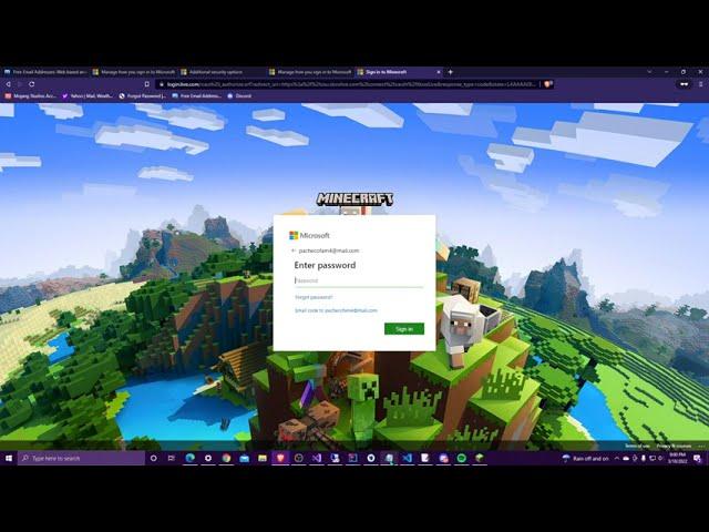 How to change email for a Microsoft Minecraft Account