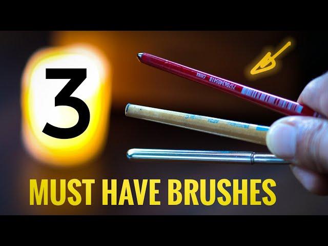 3 MUST HAVE Watercolor Brushes for Beginners️