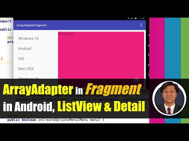 How to Use ArrayAdapter in Fragment in Android: ListView & Detail Page