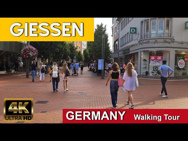  GIESSEN,  Germany Walking Tour - 4K 60fps UHD