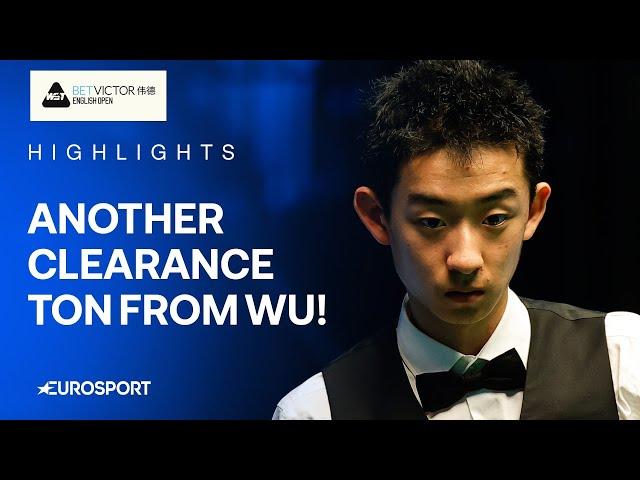 Wu Yize with ANOTHER ton in the English Open final against Robertson  | 2024 English Snooker Open