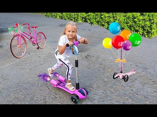 У Алисы НОВЫЙ САМОКАТ с музыкой для детей или Jet SCOOTER with music for children