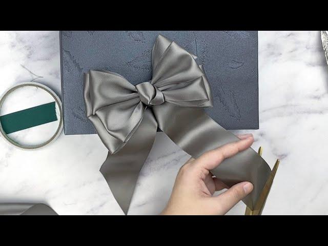 Gift Wrapping | Gift box packaging + Four-Layer Ribbon Bow(Step by Step）