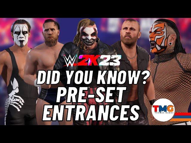 WWE 2K23 : Did You Know Men's Preset Entrances? | TheMan Games