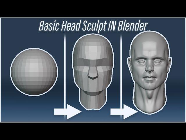 Basic 3D Head Sculpting Tutorial for Beginners. (Blender 4.3.1)