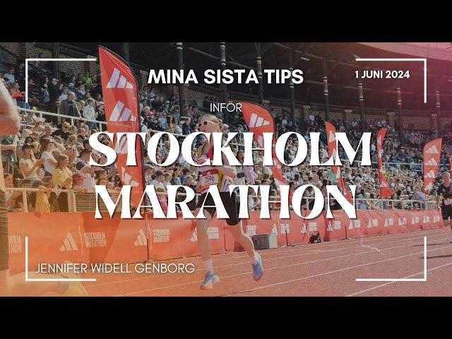 TIPS INFÖR STOCKHOLM MARATHON