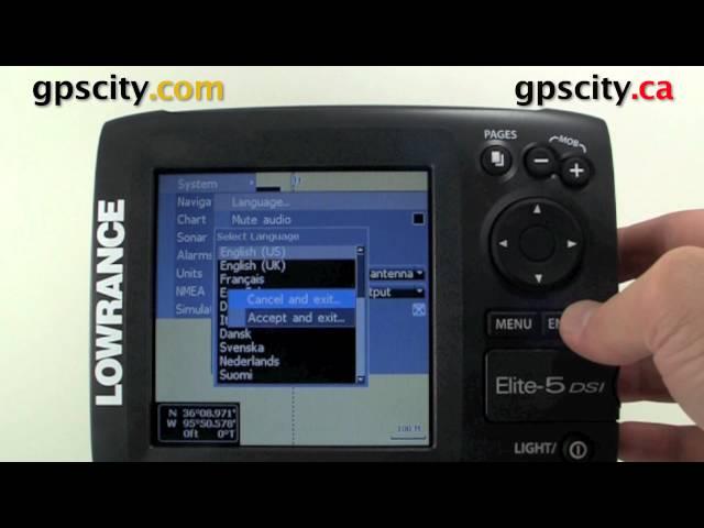 Lowrance Elite 5 Video Manual - Changing To and From the Advance Mode menu