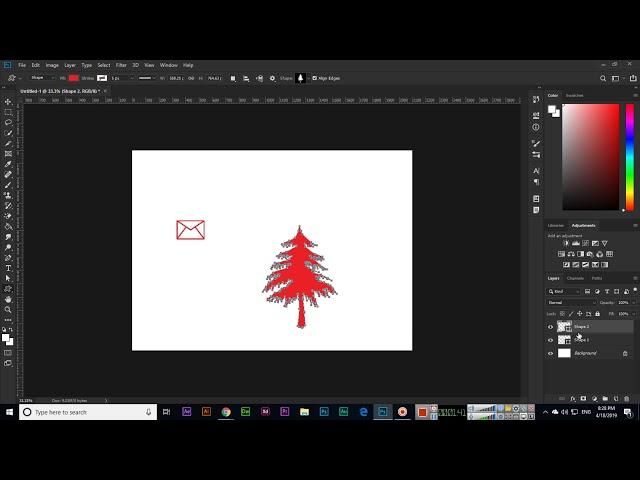 Custom Shape Tool - Adobe Photoshop CC 2019