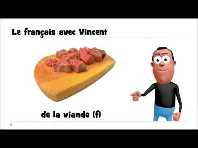 J'apprends le français # 1 mot par jour # de la viande