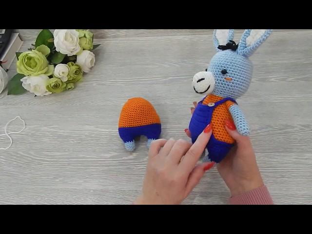 Ослик /описание/ - игрушка вязаная крючком