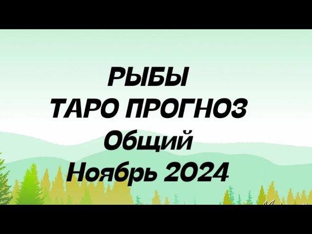 РЫБЫ ️. Таро Пррогноз общий ноябрь 2024 год. Гороскоп рыбы