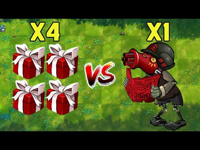 4 Fusion Plants Box Vs 1 Ultimate Cherry Shooter - Who Will Win? PVZ 1 Fusion Challenge