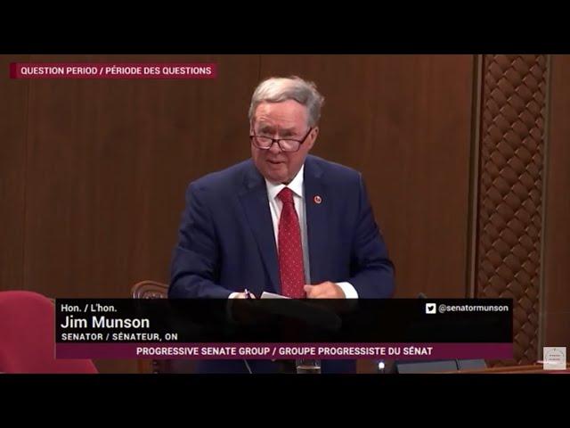 Senator Munson asks about systemic racism in the RCMP – June 22, 2020 (English feed)