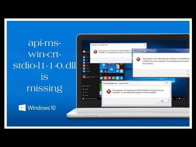 api-ms-win-crt-stdio-l1-1-0.dll is missing | How to Fix