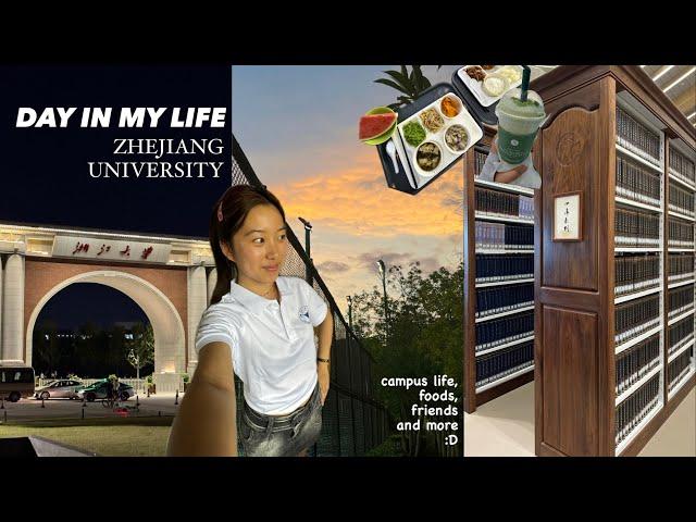 Day in my life at Zhejiang University  | dorm, campus, library, food tour