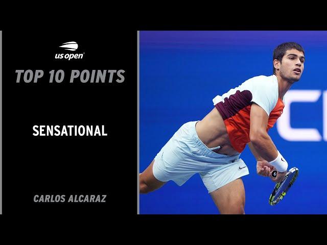 Carlos Alcaraz | Top 10 Points | 2022 US Open