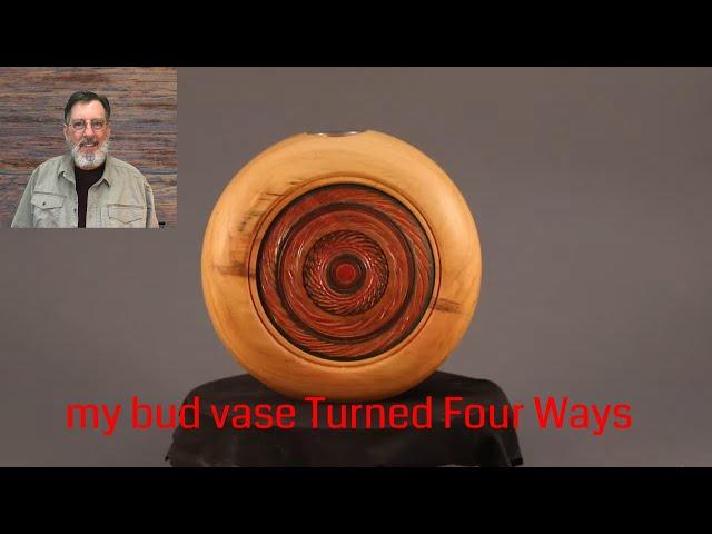 Disk-shaped Bud Vase--Turned four Ways July 1st 2024 with Sam Angelo