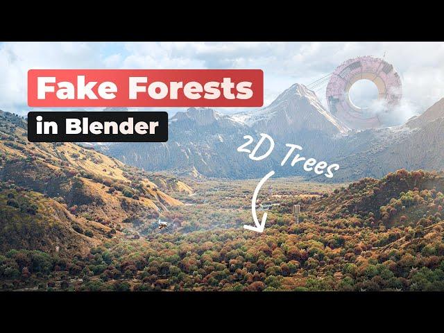 Fake Large-scale Forests in Blender