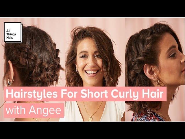 3 Easy Hairstyles for Short Curly Hair | With and Without Heat