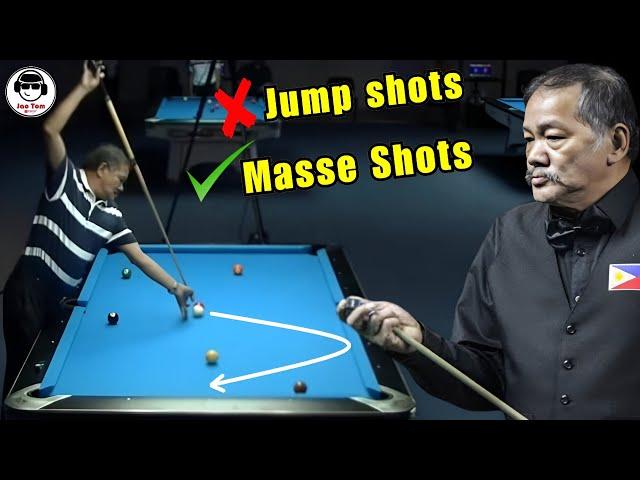 Efren Reyes Masse Shots | No Jump Shots, ONLY MASSE SHOTS!