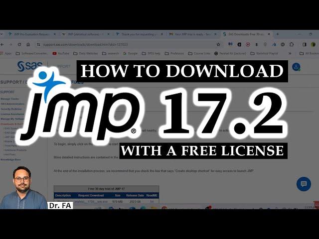 Free JMP 17.2 (2024) - How to Free Download JMP Software and Get a Free License of JMP 17.2