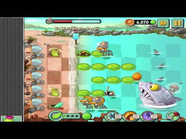 Plants vs Zombies 2: Big Wave Beach - Day 32 Final