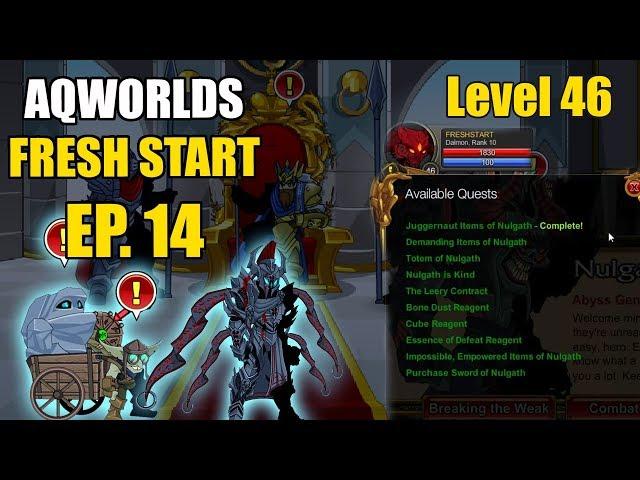 AQW Fresh Start Episode 14 - FIRST JUGGERNAUT ITEM! Adventure Quest Worlds