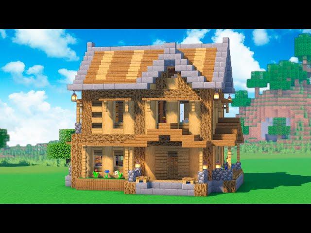 Большой дом для выживания в minecraft - Красивый дом в майнкрафт