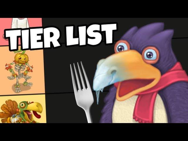 Ranking Singing Monsters Based on how YUMMY they look! | Tier List