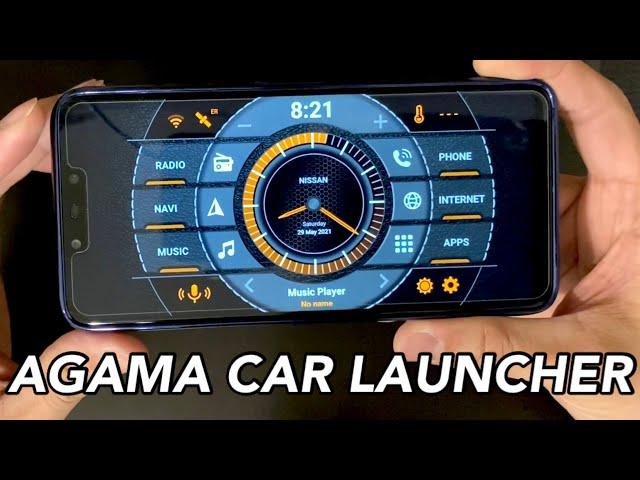 Agama Car Launcher on my Android Mobile Phone