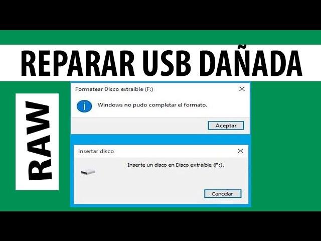 How to repair damaged USB (RAW file system)