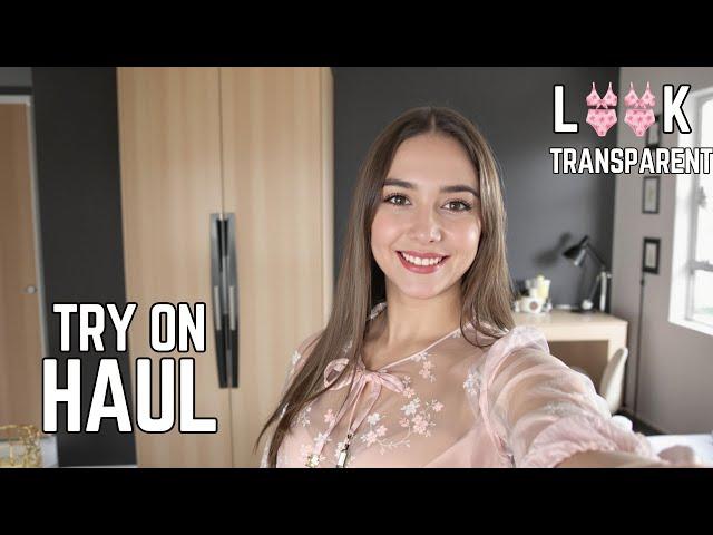 4K Try on Haul Transparent Clothes | No Bra Challenge 2024 Trend New | Black Mini Dress Try On Haul