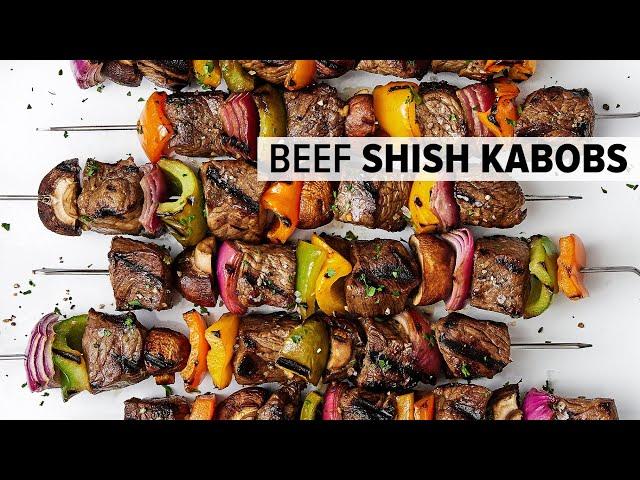 BEEF SHISH KABOBS (with the best marinade) for the ultimate summer grilling recipe!