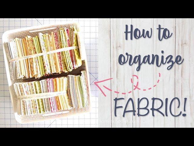 How I Organize my Fabric // Fabric Organization // Sewing Room