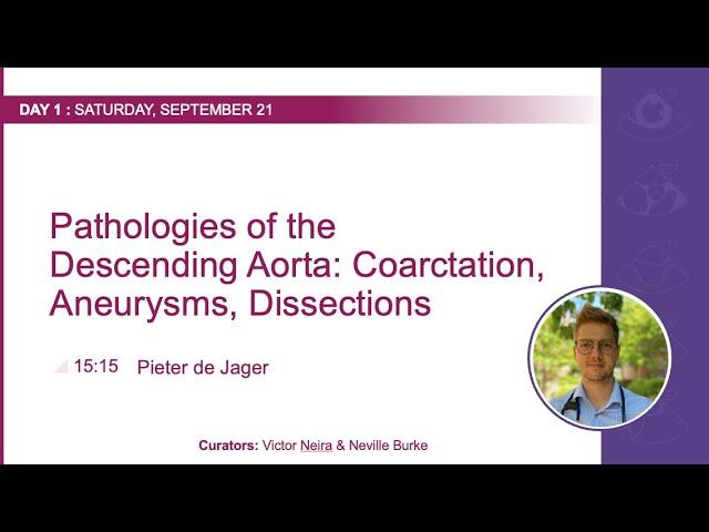 TPES 2024: Dr.  Pieter De Jager "Pathologies of the descending aorta"