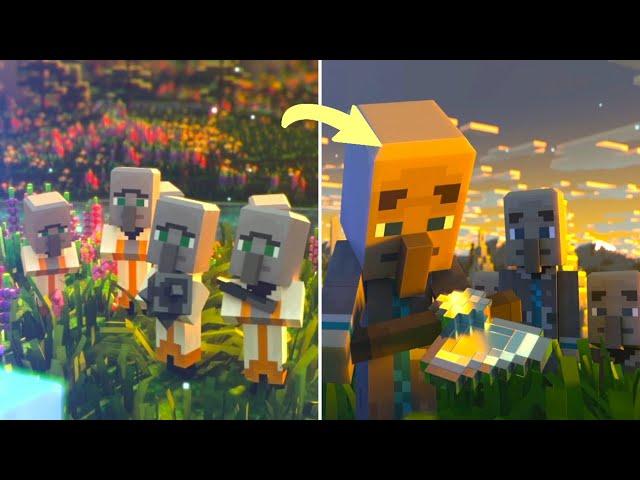 How the Villagers transform into Illagers Scene - Minecraft Legends 2023 4K60