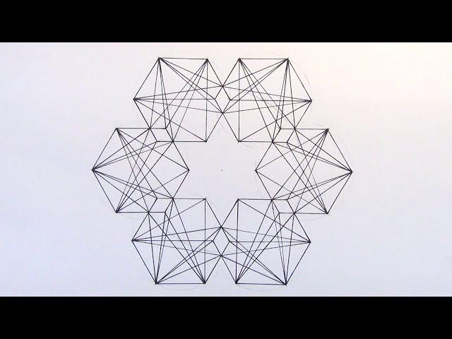 Six Hexagons - Geometric Drawing Tutorial - Long Video