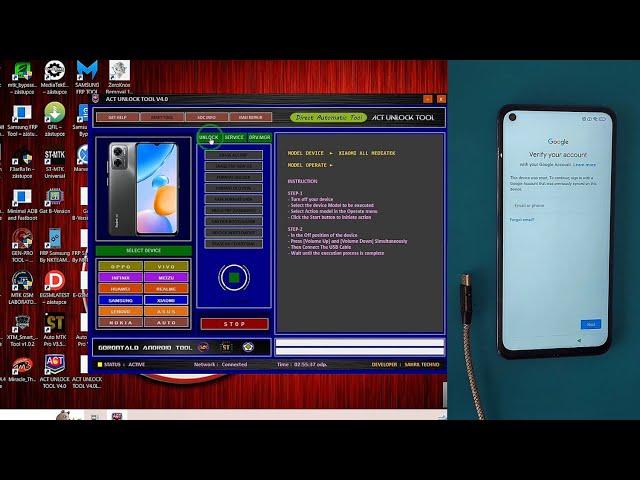 ACT Unlock Tool V4.0 FRP Bypass Universal MTK & Qualcomm Android 8-9-10-11-12