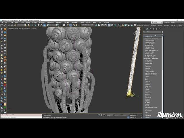 Using the Path Deform Modifier 3ds Max 2018