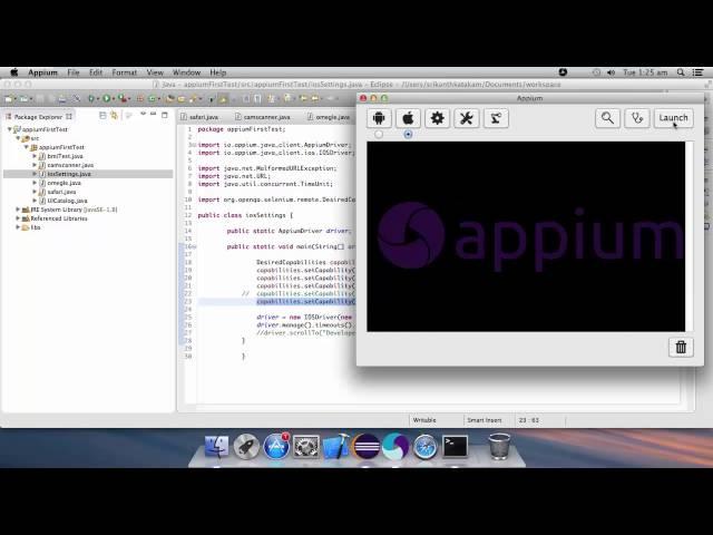 Appium-Tutorial, Open settings in ios device