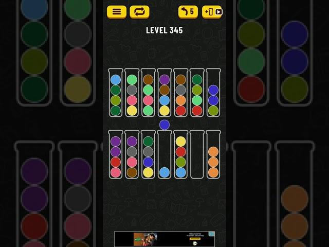 Ball sort puzzle level 345 cheat