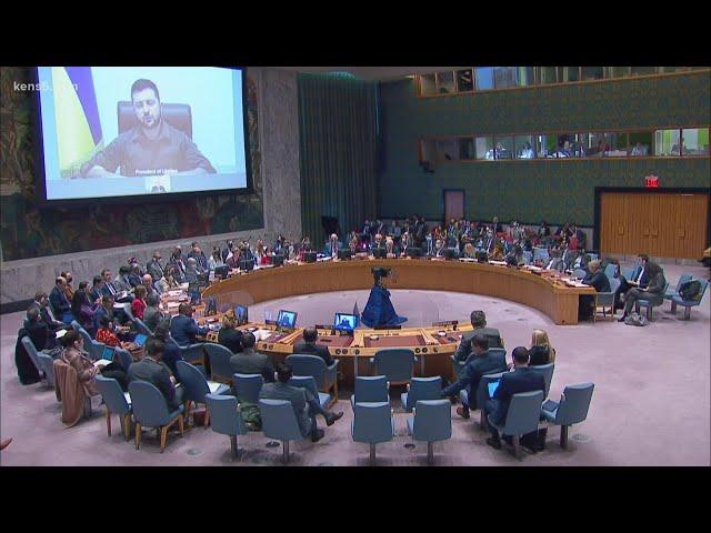 Zelenskyy addresses U.N. Security Council, says Russia is guilty of war crimes