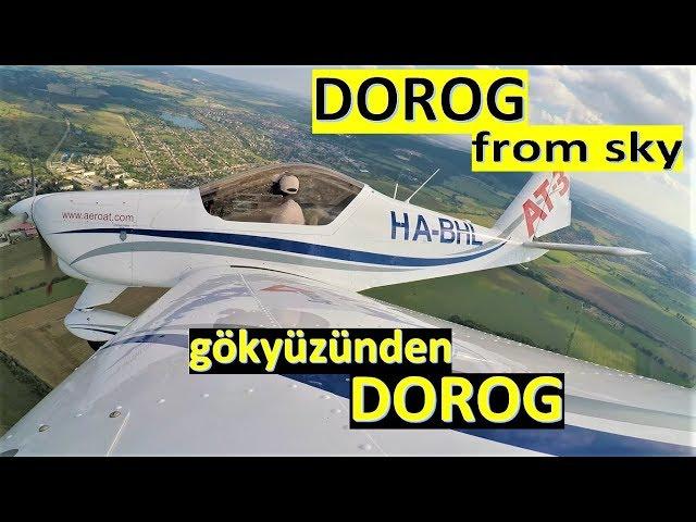 Flying over Dorog camera on wing