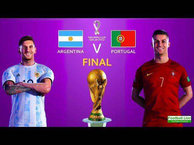 FIFA World Cup Final 2022 | Argentina Vs Portugal | Messi Vs Ronaldo | eFootball PES Gameplay PC