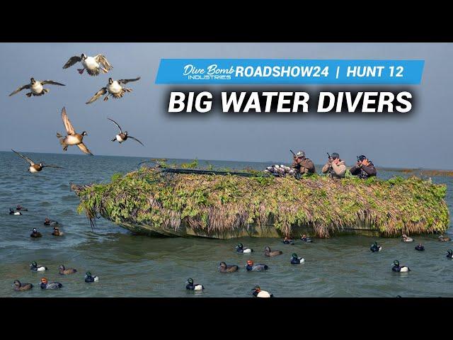 LIMITS & SURPRISE SPECIES! Diver Duck Hunting in the Boat Blind | #ROADSHOW24 HUNT 12