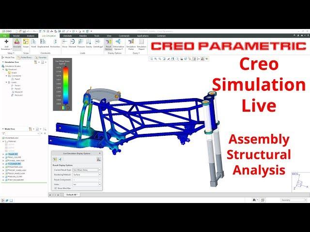 Creo Parametric - Creo Simulation Live - Assembly Structural Analysis | Tutorial